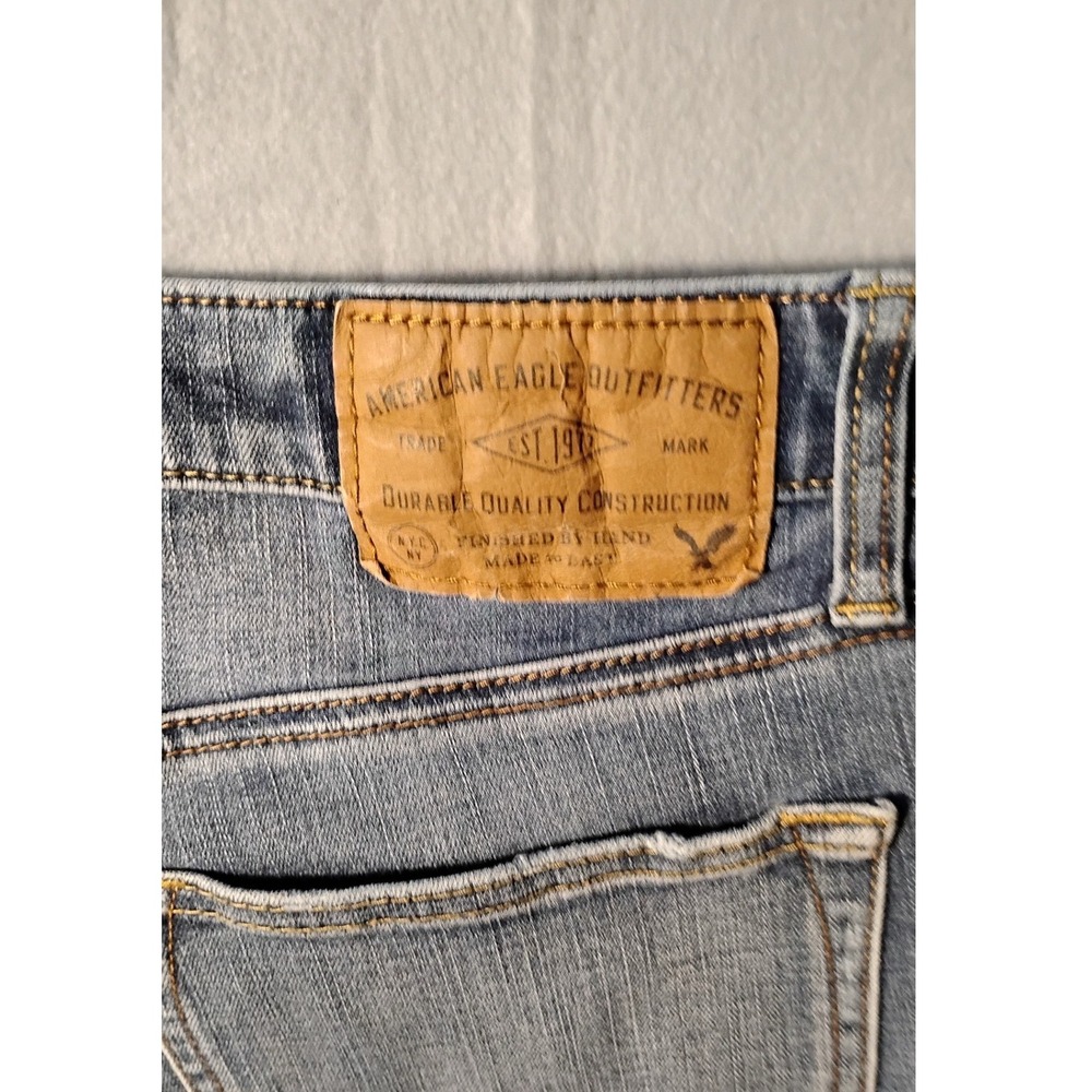 American Eagle Outfitters Slim Straight Light Wash Denim Jeans Mens 31x32 - Picture 3 of 5